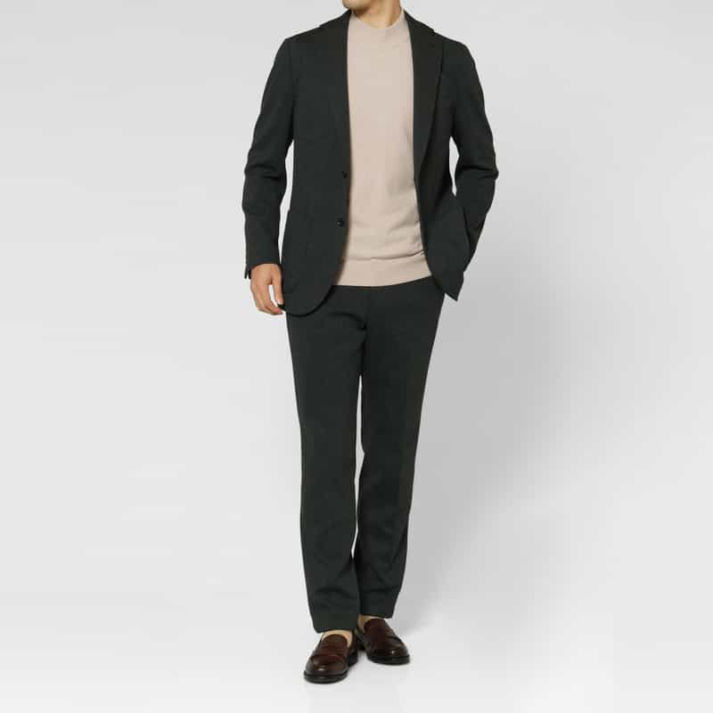 BARNEYS NEW YORK セットアップ ハニカムジャガード素材シングルジャケット GRAY