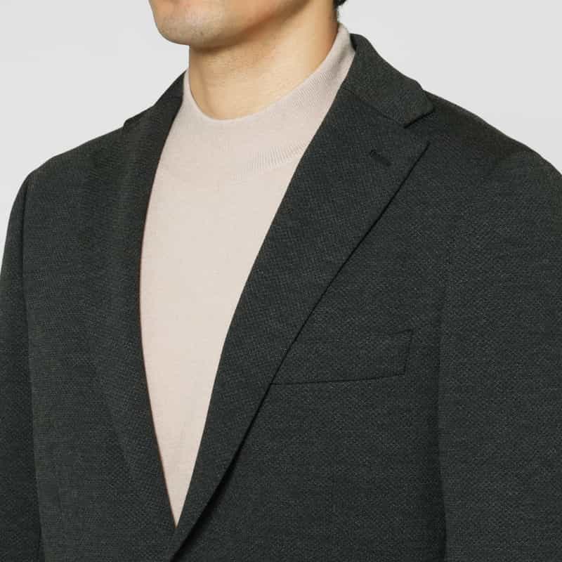 BARNEYS NEW YORK セットアップ ハニカムジャガード素材シングルジャケット GRAY
