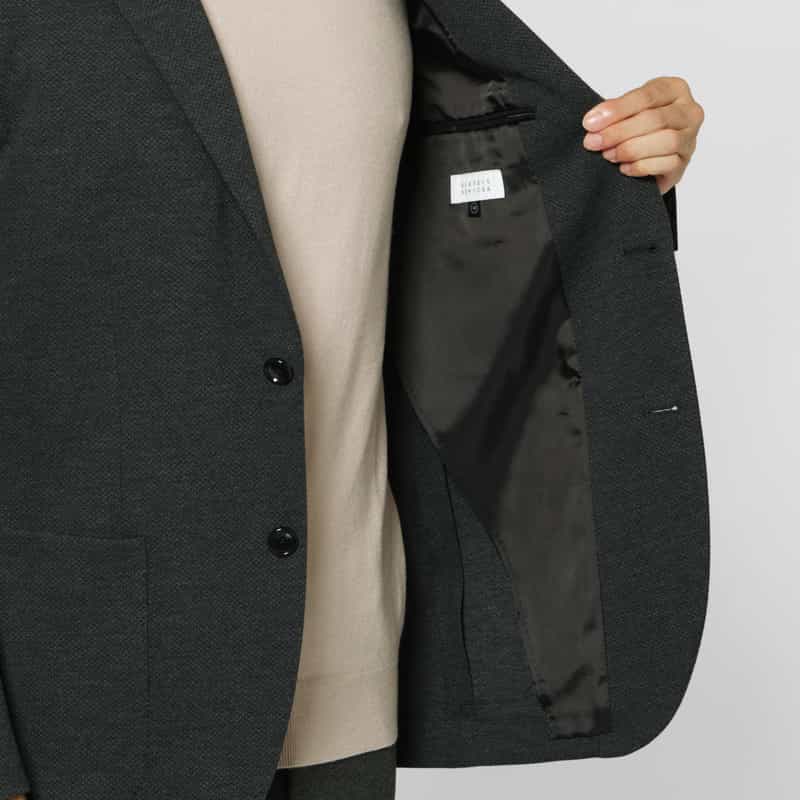 BARNEYS NEW YORK セットアップ ハニカムジャガード素材シングルジャケット GRAY