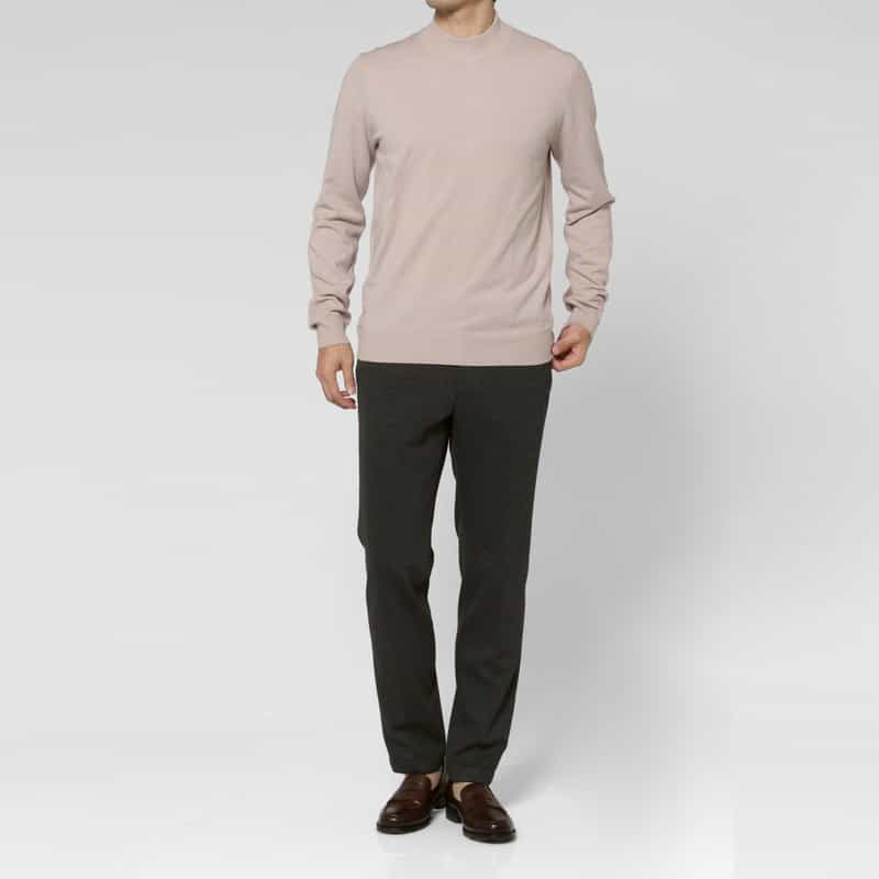 BARNEYS NEW YORK セットアップ ハニカムジャガード素材ストレッチパンツ GRAY