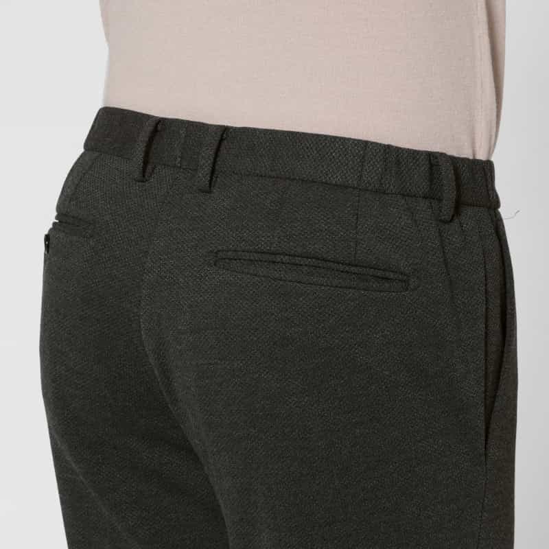BARNEYS NEW YORK セットアップ ハニカムジャガード素材ストレッチパンツ GRAY