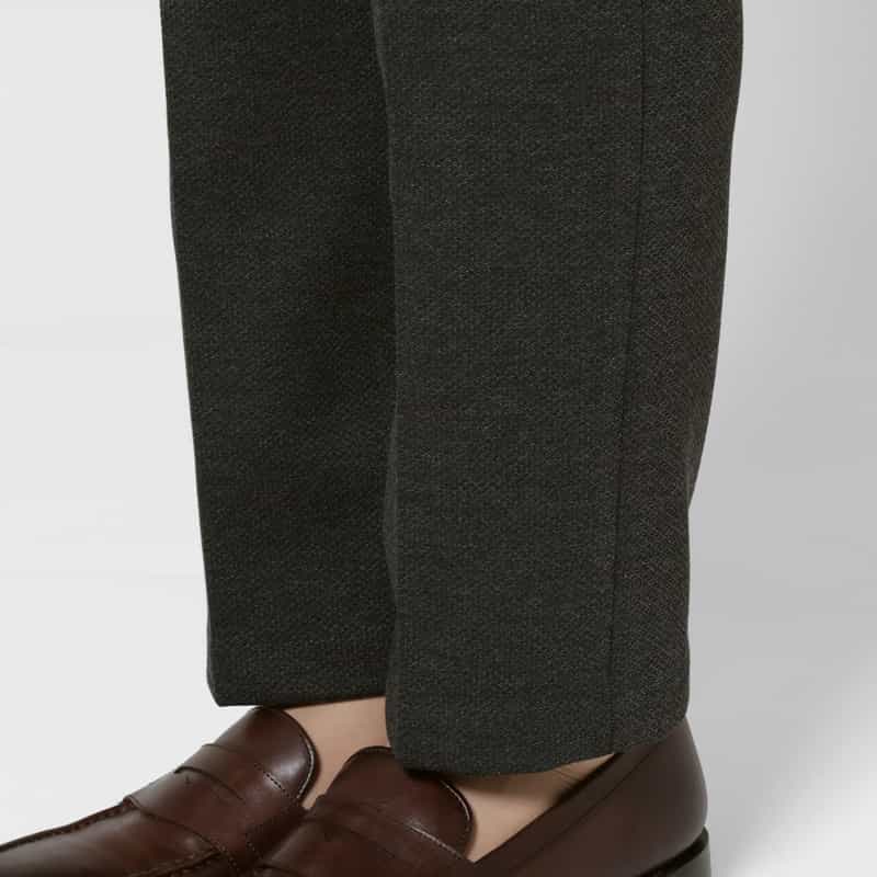 BARNEYS NEW YORK セットアップ ハニカムジャガード素材ストレッチパンツ GRAY