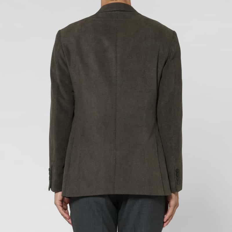 BARNEYS NEW YORK バーズアイ柄シングルジャケット KHAKI