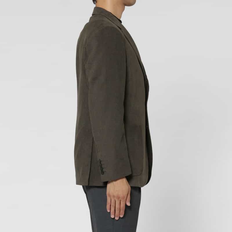 BARNEYS NEW YORK バーズアイ柄シングルジャケット KHAKI