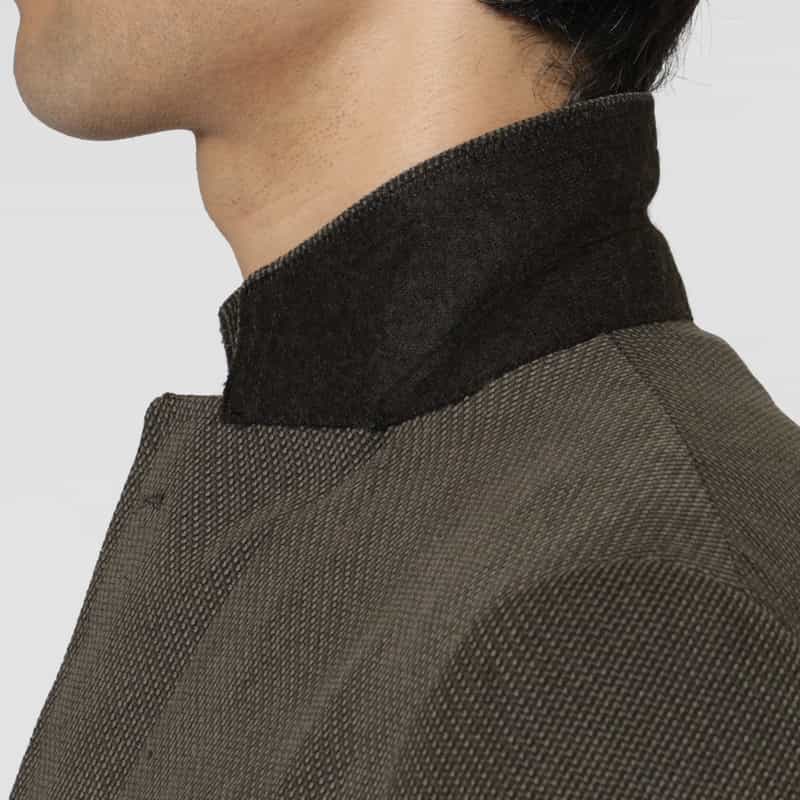 BARNEYS NEW YORK バーズアイ柄シングルジャケット KHAKI
