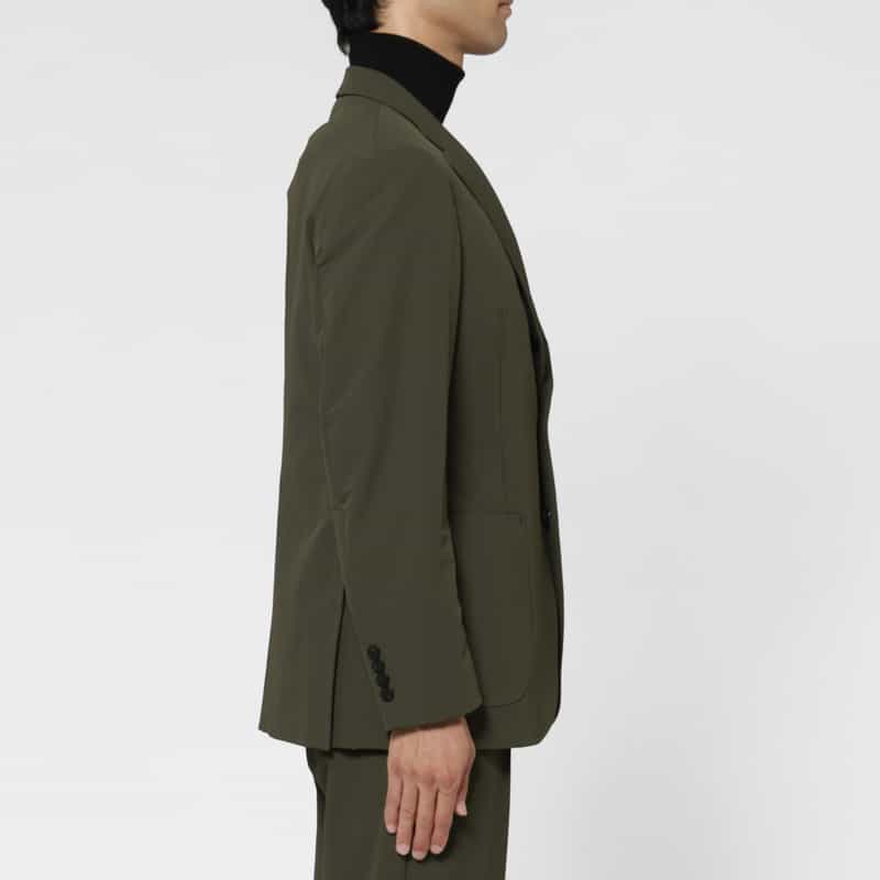 BARNEYS NEW YORK セットアップ ナイロンストレッチジャージージャケット（LANITEX社製生地使用） KHAKI