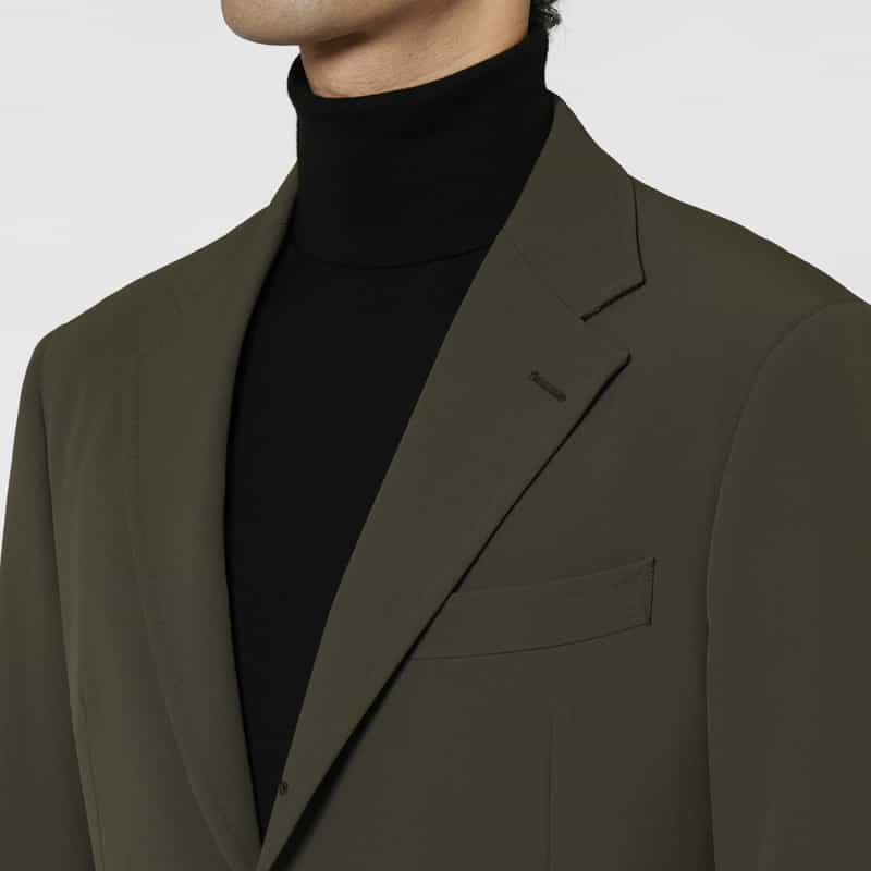 BARNEYS NEW YORK セットアップ ナイロンストレッチジャージージャケット（LANITEX社製生地使用） KHAKI