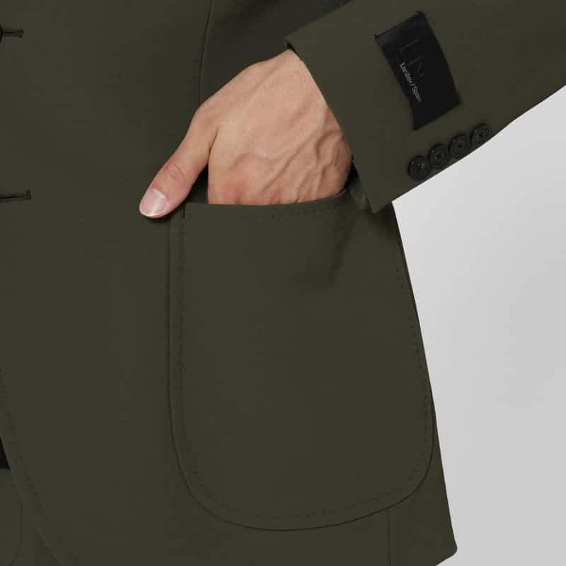 BARNEYS NEW YORK セットアップ ナイロンストレッチジャージージャケット（LANITEX社製生地使用） KHAKI