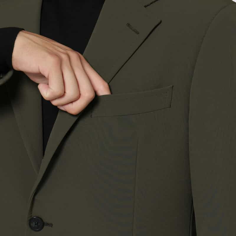 BARNEYS NEW YORK セットアップ ナイロンストレッチジャージージャケット（LANITEX社製生地使用） KHAKI