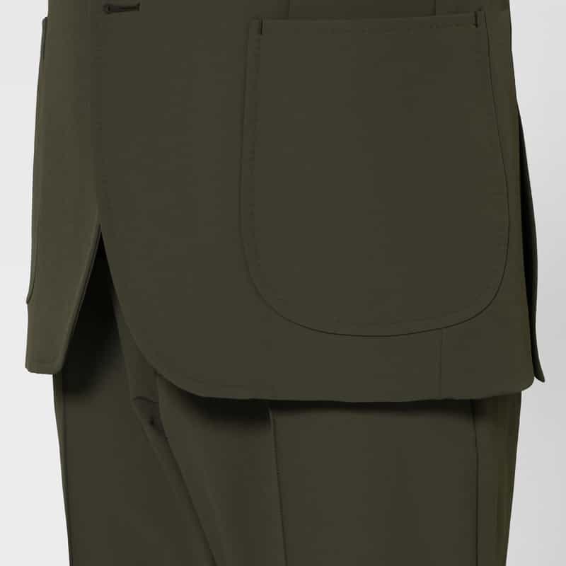 BARNEYS NEW YORK セットアップ ナイロンストレッチジャージージャケット（LANITEX社製生地使用） KHAKI