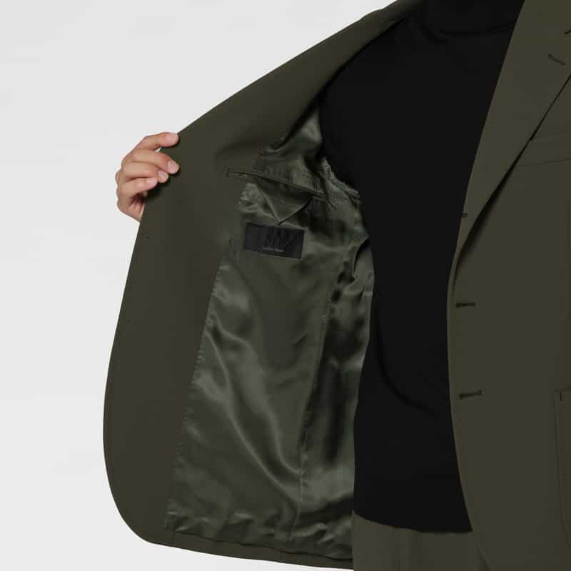 BARNEYS NEW YORK セットアップ ナイロンストレッチジャージージャケット（LANITEX社製生地使用） KHAKI