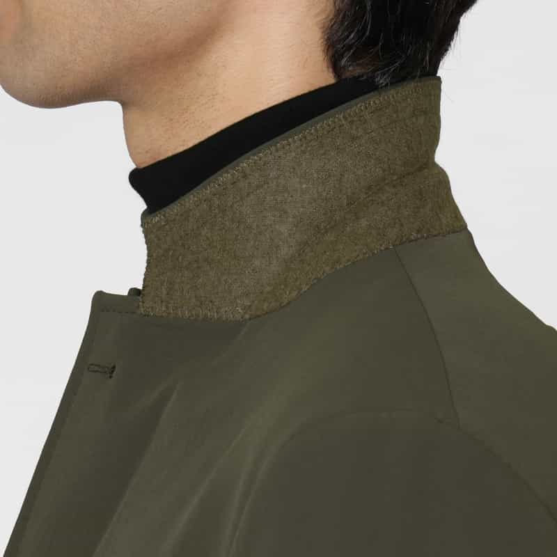 BARNEYS NEW YORK セットアップ ナイロンストレッチジャージージャケット（LANITEX社製生地使用） KHAKI