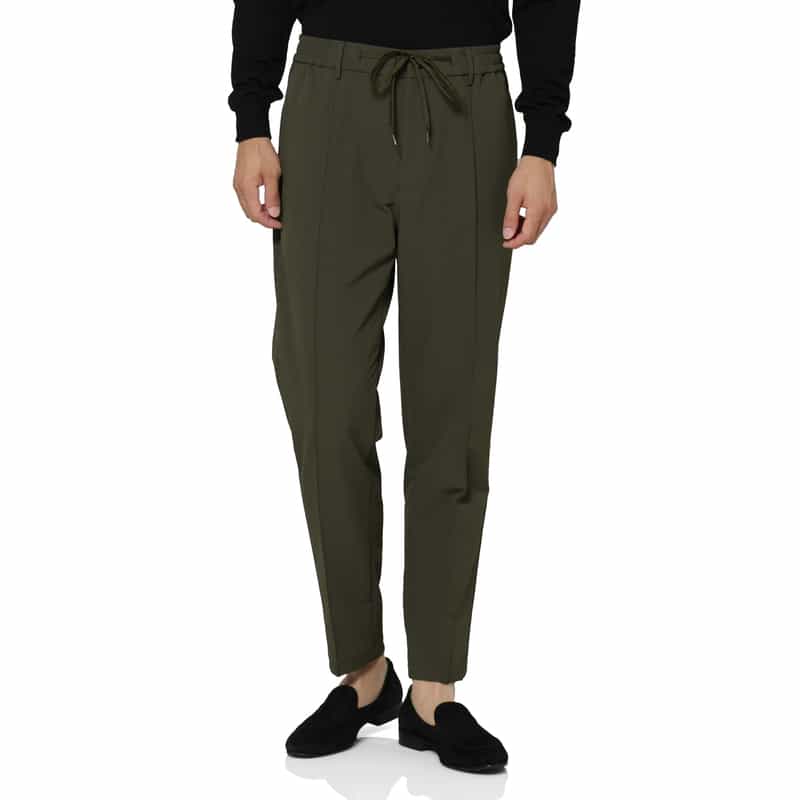 BARNEYS NEW YORK セットアップ ナイロンストレッチジャージーパンツ（LANITEX社製生地使用） KHAKI