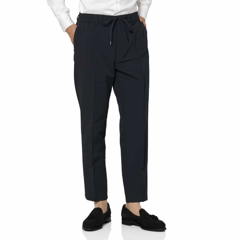 BARNEYS NEW YORK セットアップ ナイロンストレッチジャージーパンツ（LANITEX社製生地使用） NAVY