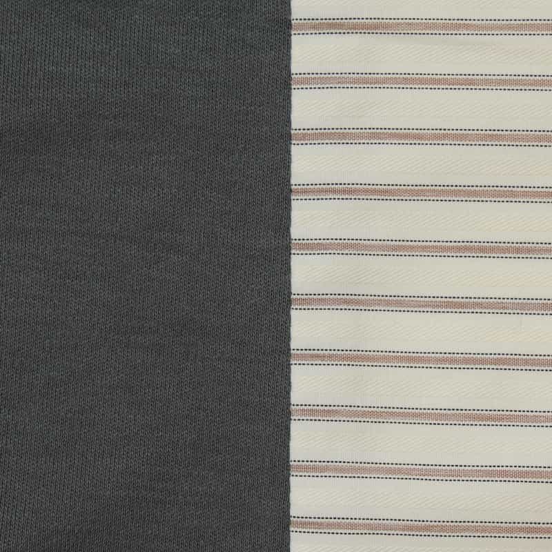 BARNEYS NEW YORK ウォッシャブル コンビネーション ランダムタックブラウス GRAY