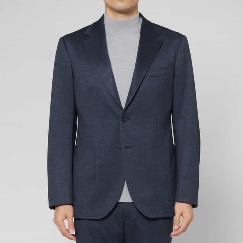 BARNEYS NEW YORK セットアップ ダブルニットシングルジャケット NAVY