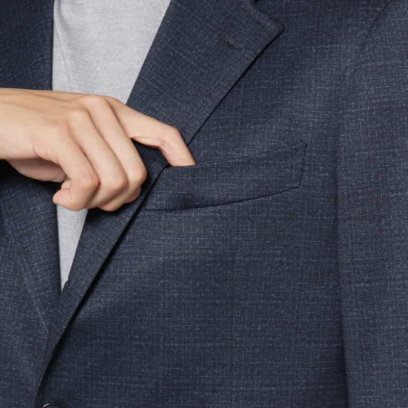BARNEYS NEW YORK セットアップ ダブルニットシングルジャケット NAVY