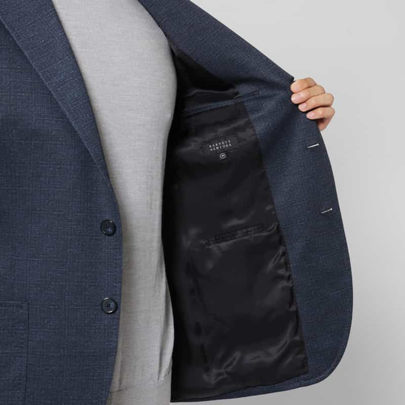 BARNEYS NEW YORK セットアップ ダブルニットシングルジャケット NAVY