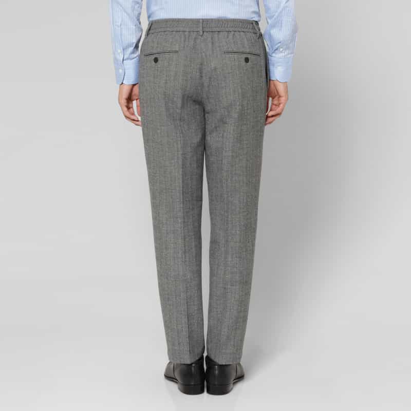 BARNEYS NEW YORK セットアップ ヘリンボーンストレートパンツ GRAY