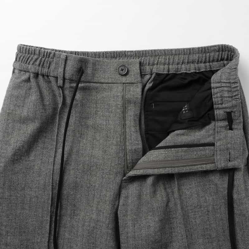 BARNEYS NEW YORK セットアップ ヘリンボーンストレートパンツ GRAY