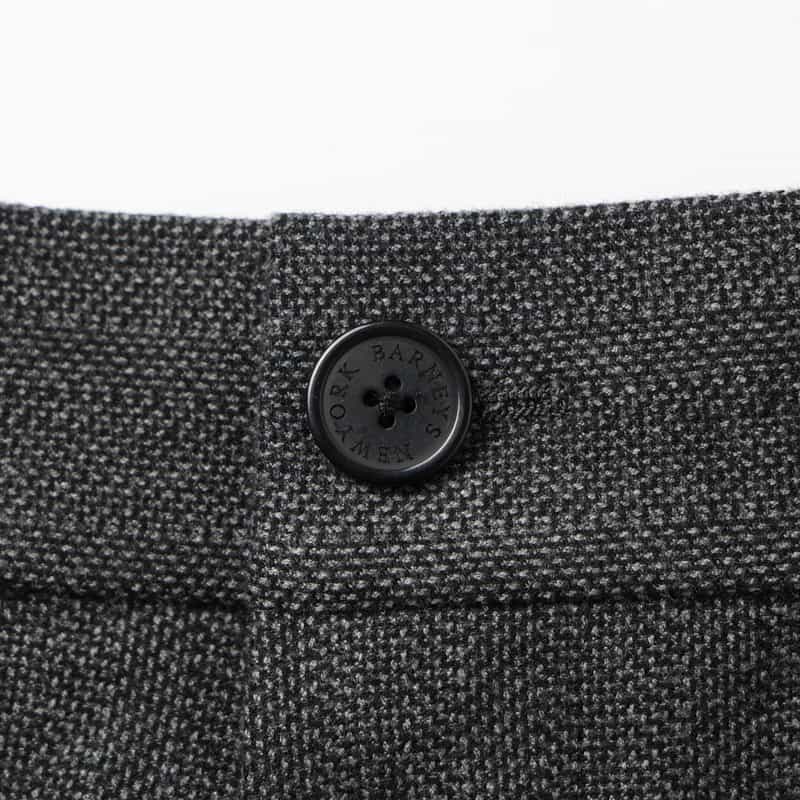BARNEYS NEW YORK セットアップ ヘリンボーンストレートパンツ DARK GRAY