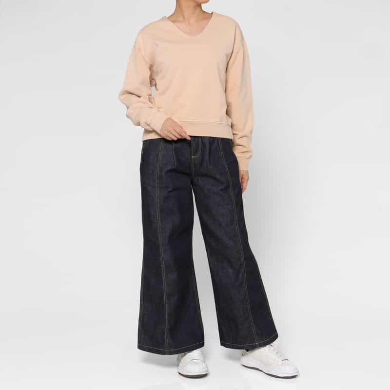 MAISON MARGIELA MAISON MARGIELA ＜メゾンマルジェラ＞ Vネックスウェットプルオーバー LIGHT BROWN