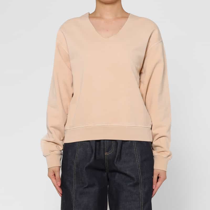 MAISON MARGIELA MAISON MARGIELA ＜メゾンマルジェラ＞ Vネックスウェットプルオーバー LIGHT BROWN