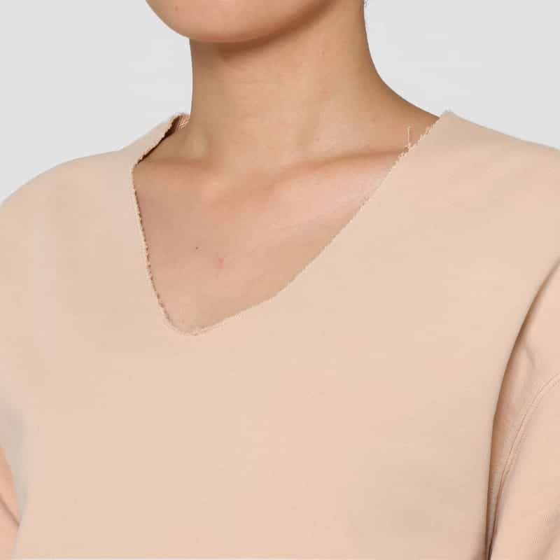 MAISON MARGIELA MAISON MARGIELA ＜メゾンマルジェラ＞ Vネックスウェットプルオーバー LIGHT BROWN