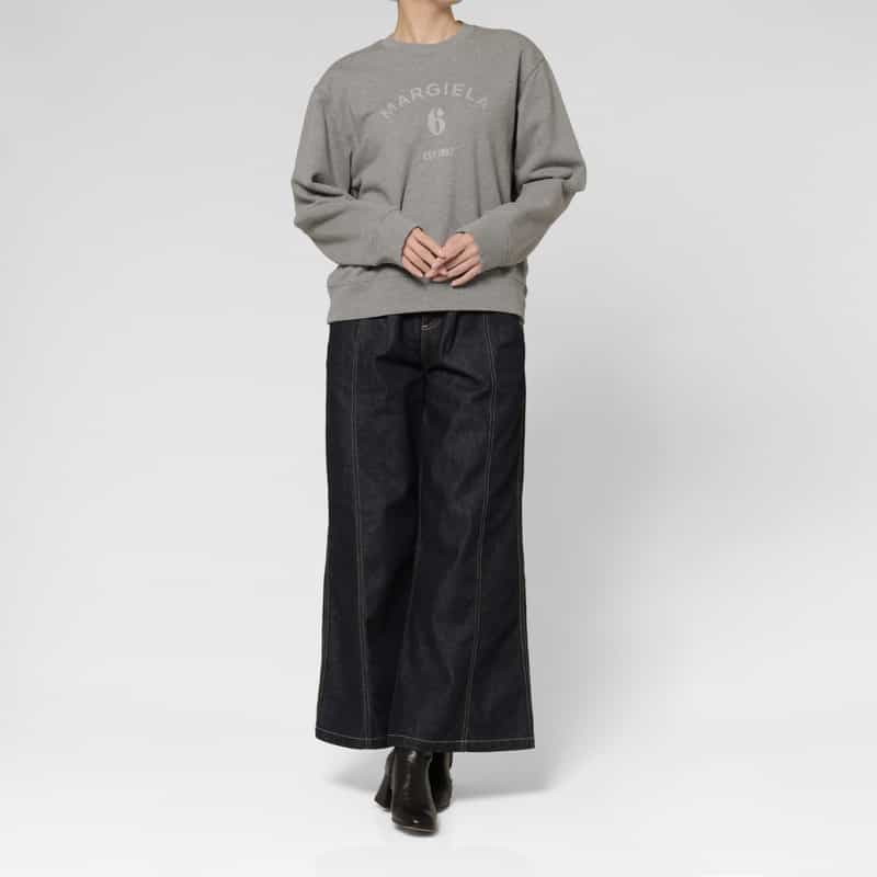 MM6 MAISON MARGIELA MM6 MAISON MARGIELA ＜エムエム6 メゾン マルジェラ＞ ロゴプリント スウェットプルオーバー LIGHT GRAY