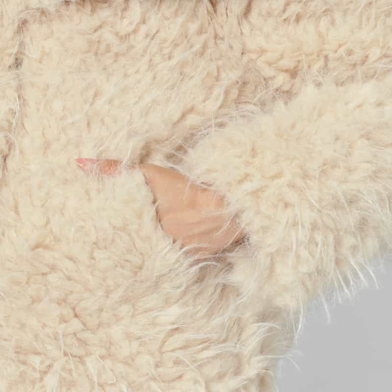 BARNEYS NEW YORK フェイクファー ショートジャケット BEIGE
