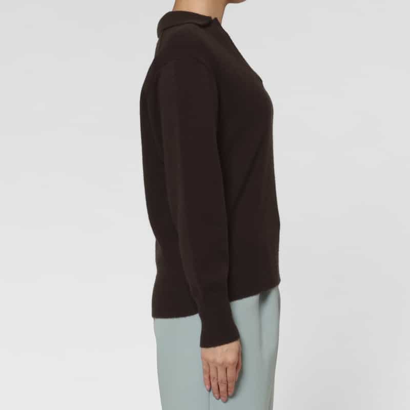 PIPPIOLINO PIPPIOLINO ＜ピッピオリーノ＞ バーニーズ　ニューヨーク限定Vネックスキッパーポロニットプルオーバー BROWN