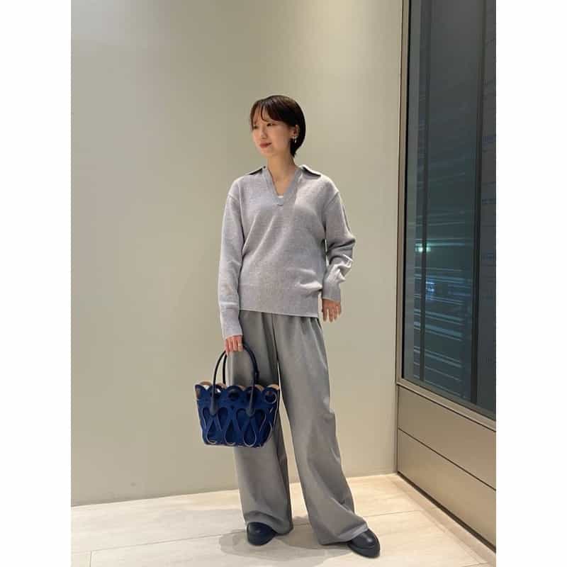 PIPPIOLINO PIPPIOLINO ＜ピッピオリーノ＞ バーニーズ　ニューヨーク限定Vネックスキッパーポロニットプルオーバー GRAY