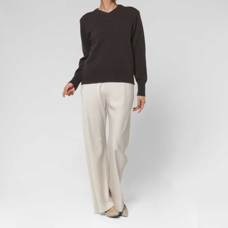 PIPPIOLINO PIPPIOLINO ＜ピッピオリーノ＞ バーニーズ　ニューヨーク限定Vネックニットプルオーバー BROWN