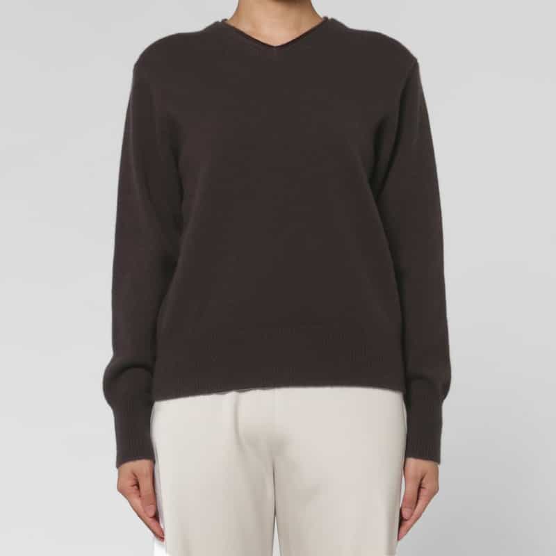 PIPPIOLINO PIPPIOLINO ＜ピッピオリーノ＞ バーニーズ　ニューヨーク限定Vネックニットプルオーバー BROWN