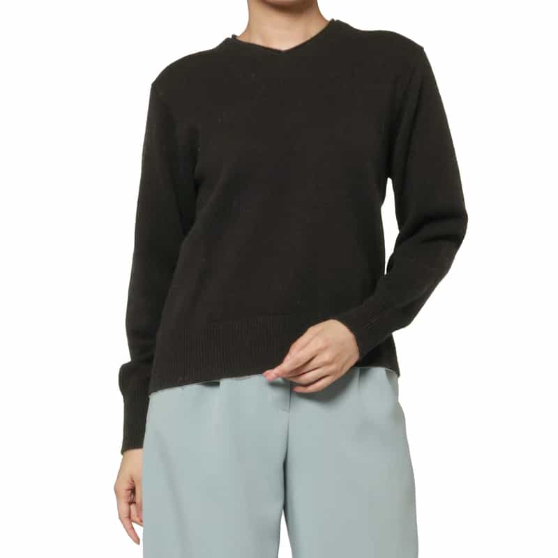 PIPPIOLINO PIPPIOLINO ＜ピッピオリーノ＞ バーニーズ　ニューヨーク限定Vネックニットプルオーバー BLACK