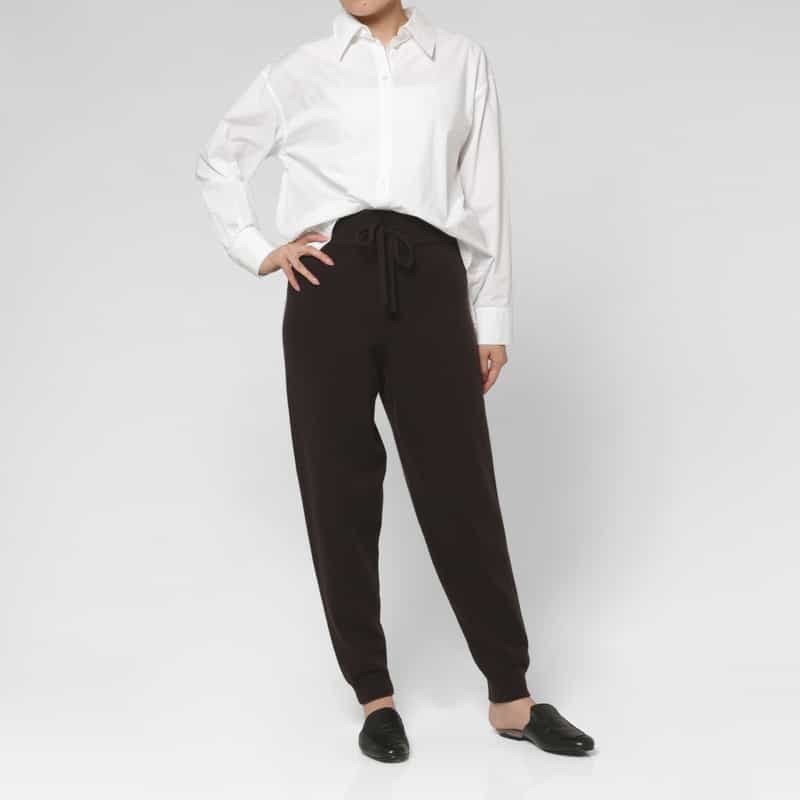 PIPPIOLINO PIPPIOLINO ＜ピッピオリーノ＞ バーニーズ　ニューヨーク限定ドローストリング ニットラウンジパンツ BROWN
