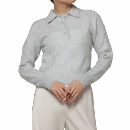 PIPPIOLINO ＜ピッピオリーノ＞ バーニーズ　ニューヨーク限定カシミヤミンク ポロニットプルオーバー