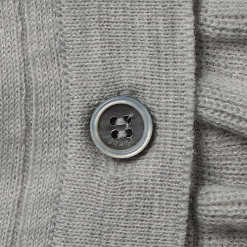 JUUN J JUUN J ＜ジューンジー＞ ラッフルデザイン リブニットカーディガン GRAY