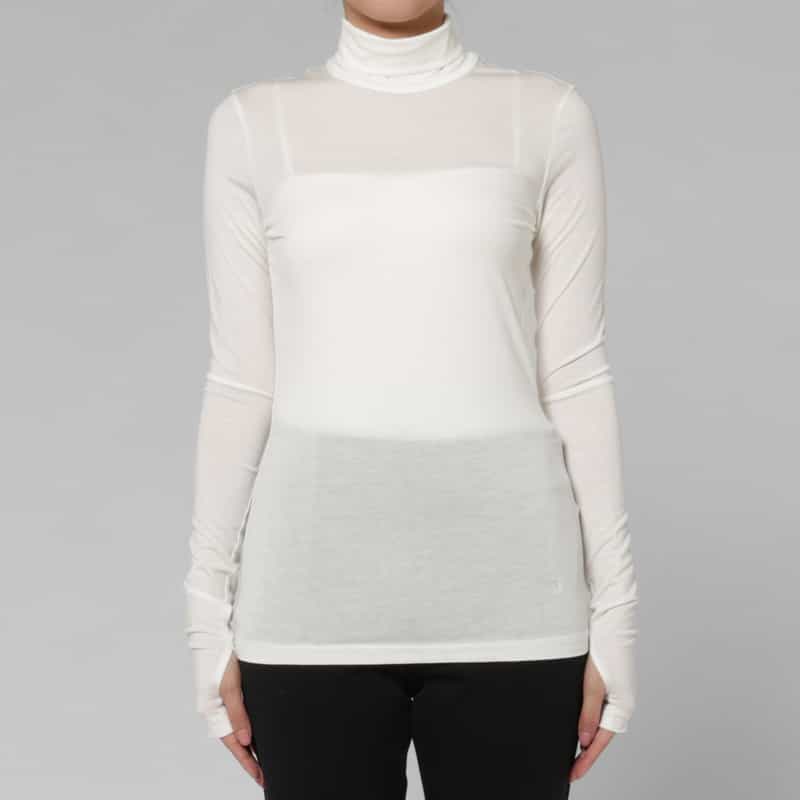 JUUN J JUUN J ＜ジューンジー＞ バックスリット スリムフィット タートルネックニットプルオーバー IVORY