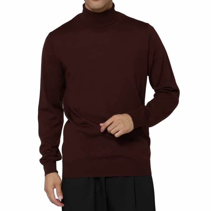 LUCA INNOCENTI LUCA INNOCENTI＜ルカ　イノチェンティ＞ ハイゲージタートルネックニットプルオーバー WINE