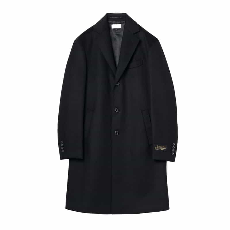 BARNEYS NEW YORK カシミヤ100％チェスターコート NAVY