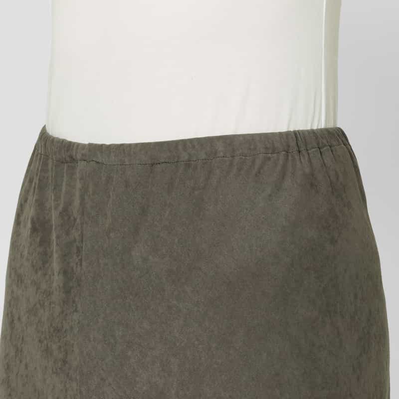 BARNEYS NEW YORK ウォッシャブル スエードライクワイドパンツ KHAKI