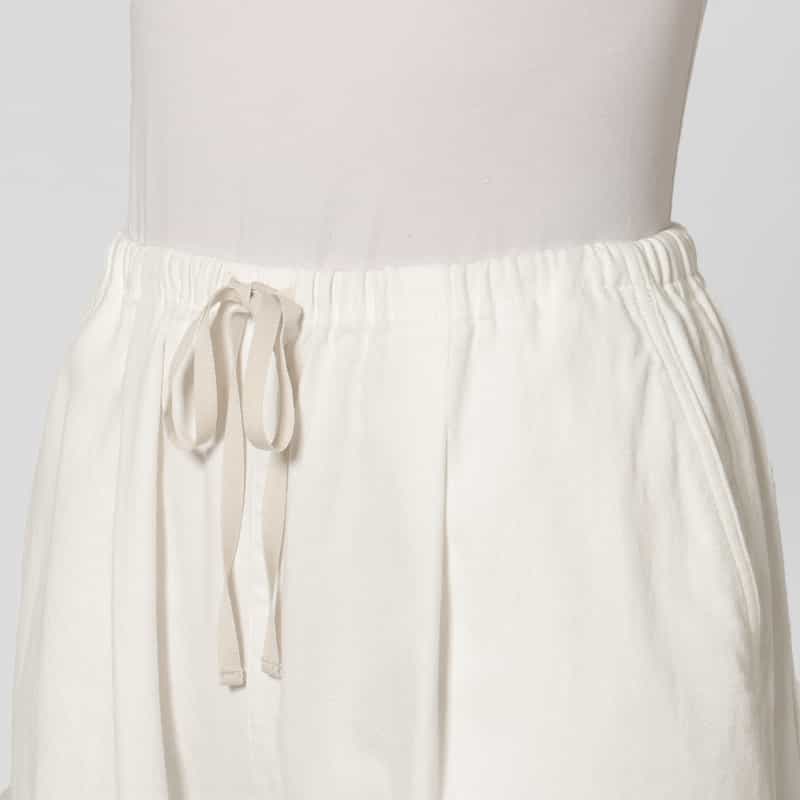 BARNEYS NEW YORK ウォッシャブル ドローストリング デニムパンツ WHITE