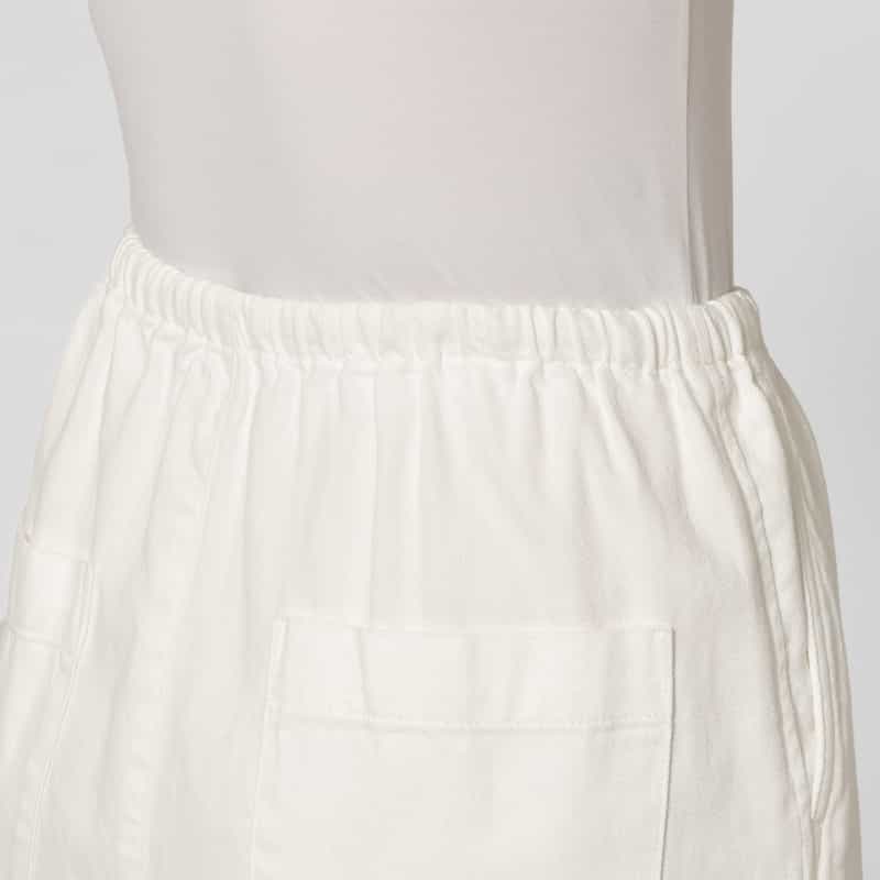BARNEYS NEW YORK ウォッシャブル ドローストリング デニムパンツ WHITE