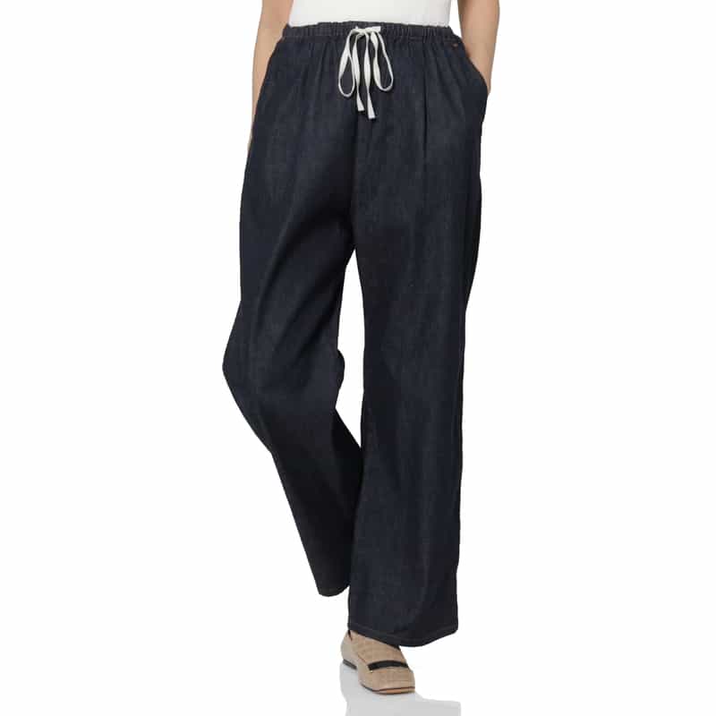 BARNEYS NEW YORK ウォッシャブル ドローストリング デニムパンツ DARK NAVY