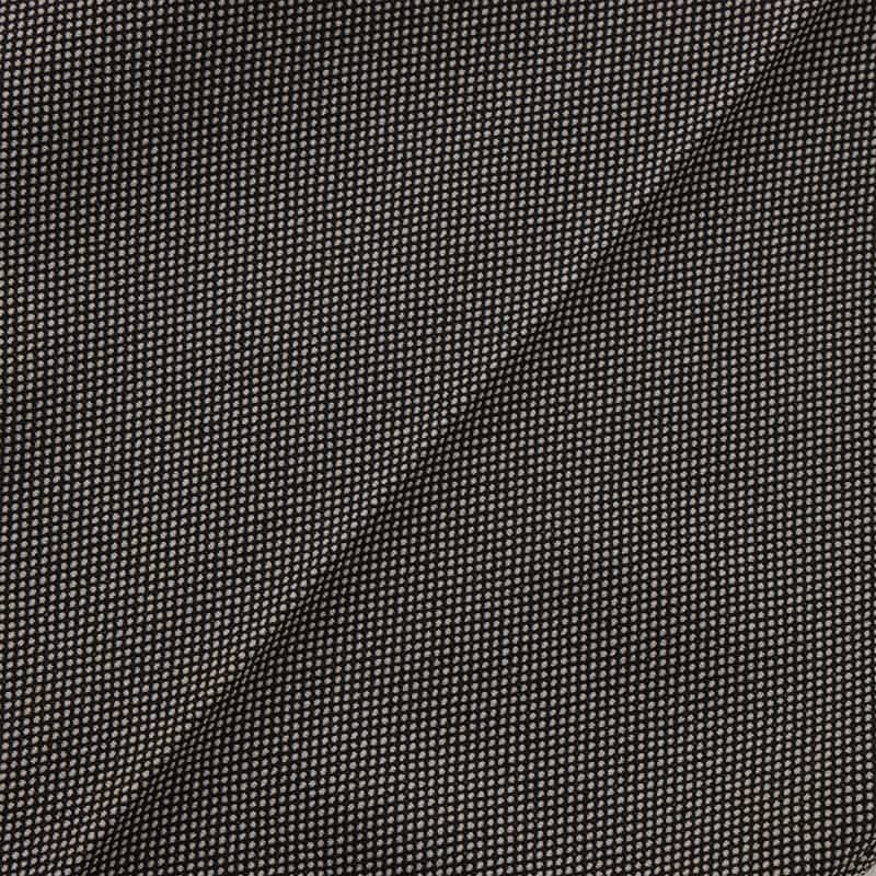 BARNEYS NEW YORK ウォッシャブル バックウエストゴム バーズアイ テーパードパンツ BLACK