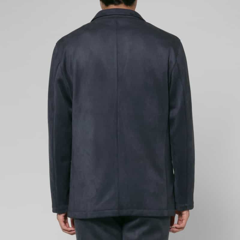 BARNEYS NEW YORK セットアップ ポンチスエードシングルジャケット NAVY
