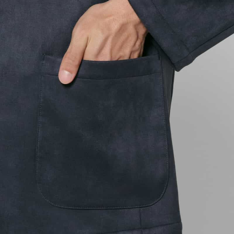BARNEYS NEW YORK セットアップ ポンチスエードシングルジャケット NAVY