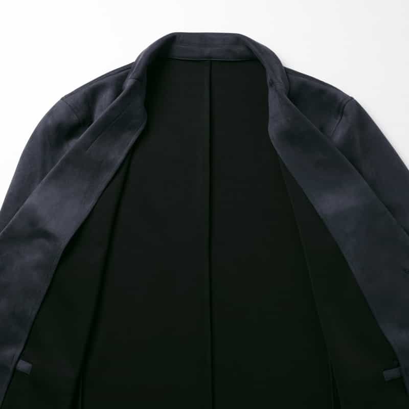 BARNEYS NEW YORK セットアップ ポンチスエードシングルジャケット NAVY