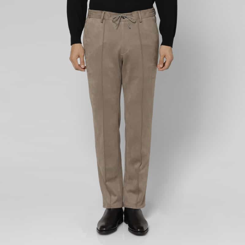 BARNEYS NEW YORK セットアップ ポンチスエードストレートパンツ BEIGE